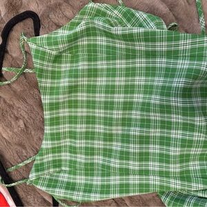 Green Plaid Cami Dress